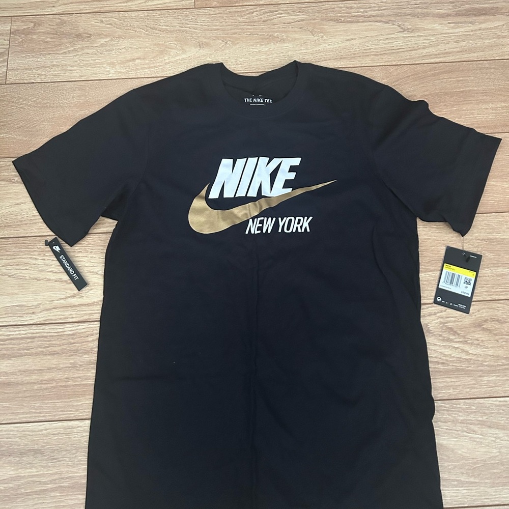 Nike Black Tee with Gold Accents